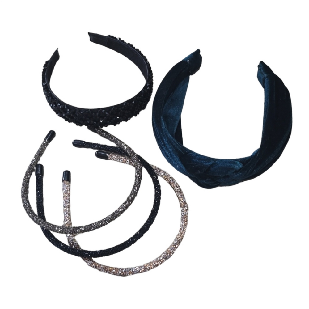 Torrid Bundle of 5 Headbands - Braided Velvet, Beaded & Sparkly